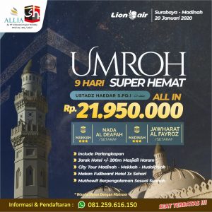 Umroh Murah Super Hemat Surabaya Januari 2020