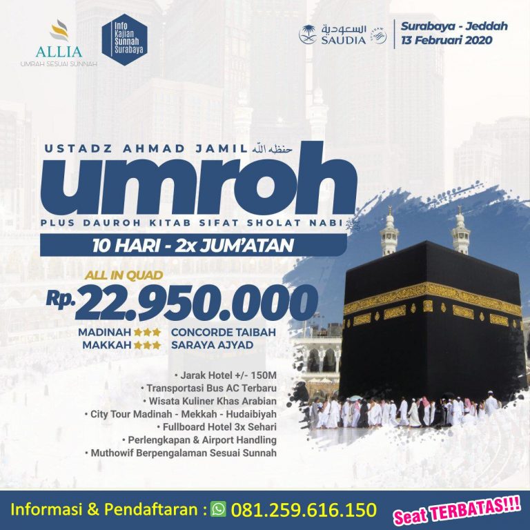 PROMO Paket Umroh Super Hemat Surabaya Bulan Februari 2020 | Travel ...